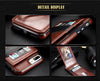 Blue iPhone PU Leather Vertical Flip Multi Cardholder Case