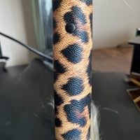 Leopard Print Vegan Hair Wrap Tie 6 inches long