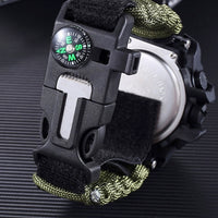 Digital Survival Sport Watch - Waterproof Paracord Military Watch