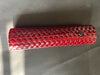 Red Embossed Pyramid Vegan Hair Wrap Tie 6 inches long