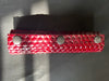 Red Embossed Pyramid Vegan Hair Wrap Tie 6 inches long