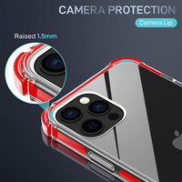 iPhone 12 Pro Max Clear Back Cover Shockproof Bumper Case, 5 Colors