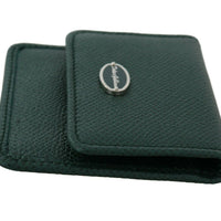 Green Dauphine Leather Condom Pocket Case Holder