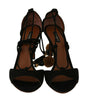 Black Suede Tassel Strap Stilettos  Shoes