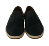 Blue Leather Suede Casual Loafers Shoes