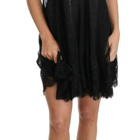 Black Silk Lace Dress Chemise Lingerie