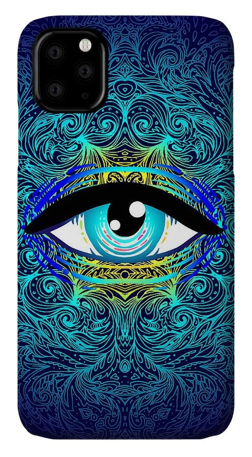 All Seeing Eye Teal Slim Case with Lanyard