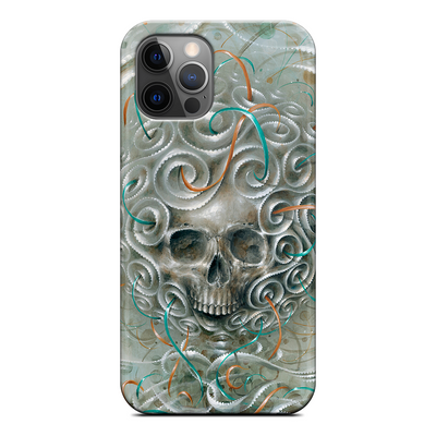 Skull in Vague Abstract iPhone Silicone Case