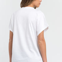 W White Print Yellow Tops & T-Shirt