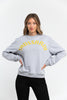 E Melange Grey Print Yellow Sweater