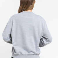 E Melange Grey Print Red Sweater