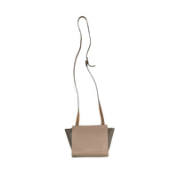 Pink/Taupe Shoulder Bag with a Long Strap